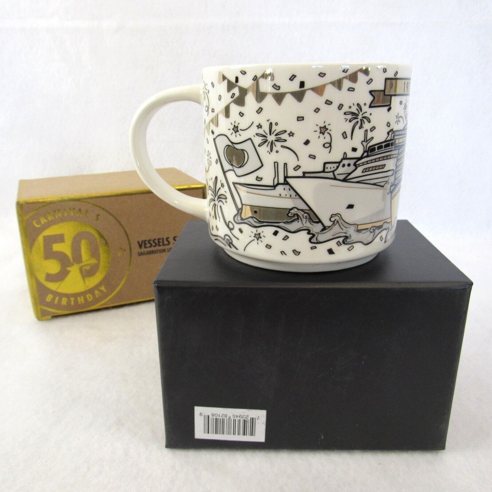 Carnival Cruise Lines 50th Birthday Mug Vessels Series Sailabration Limited 2022